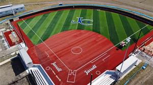 aerial view of the baseball field